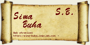 Sima Buha vizit kartica